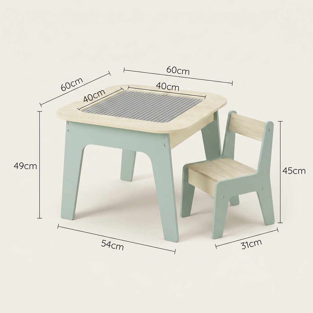 4-in-1 Montessori Activity Table with Chairs