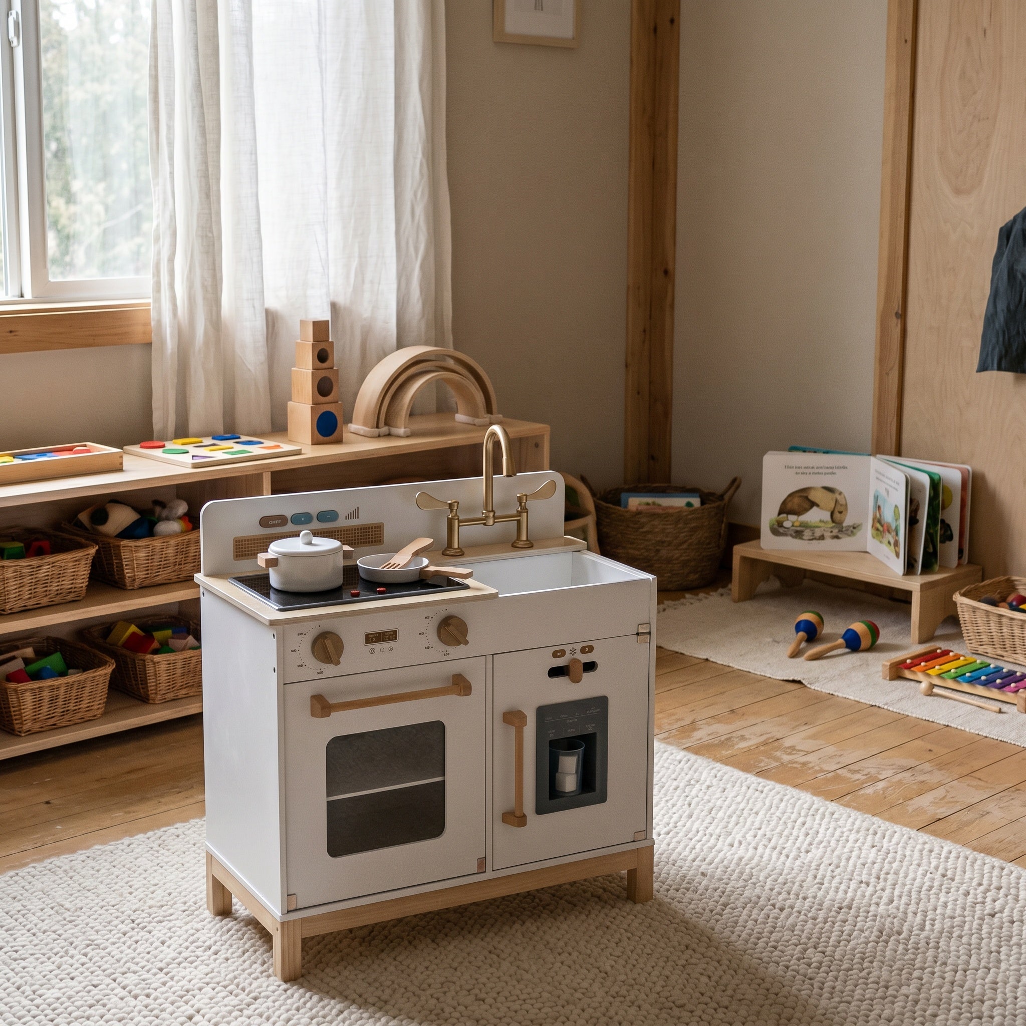 Mini Wooden Montessori Kitchen