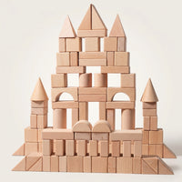 Montessori Building Blocks Made of Natural Wood