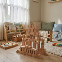 Montessori Building Blocks Made of Natural Wood