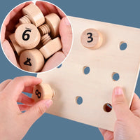 Wooden Montessori Game for Learning Numbers and Colors
