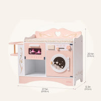 6-in-1 Wooden Changing Table for Montessori Dolls