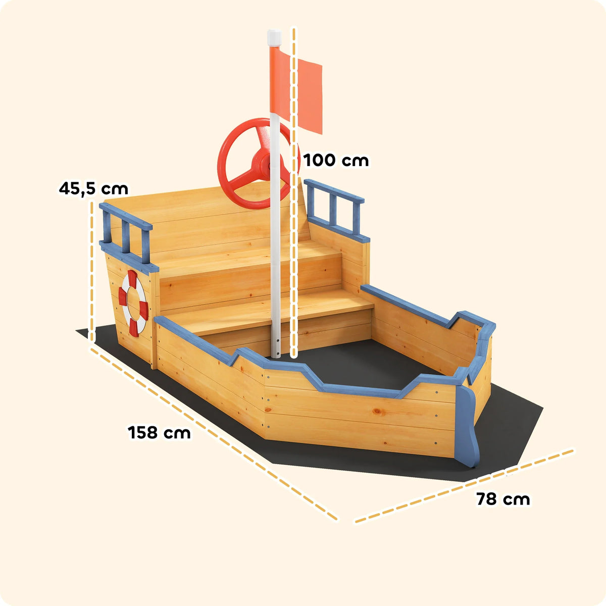 Montessori Sandbox Boat