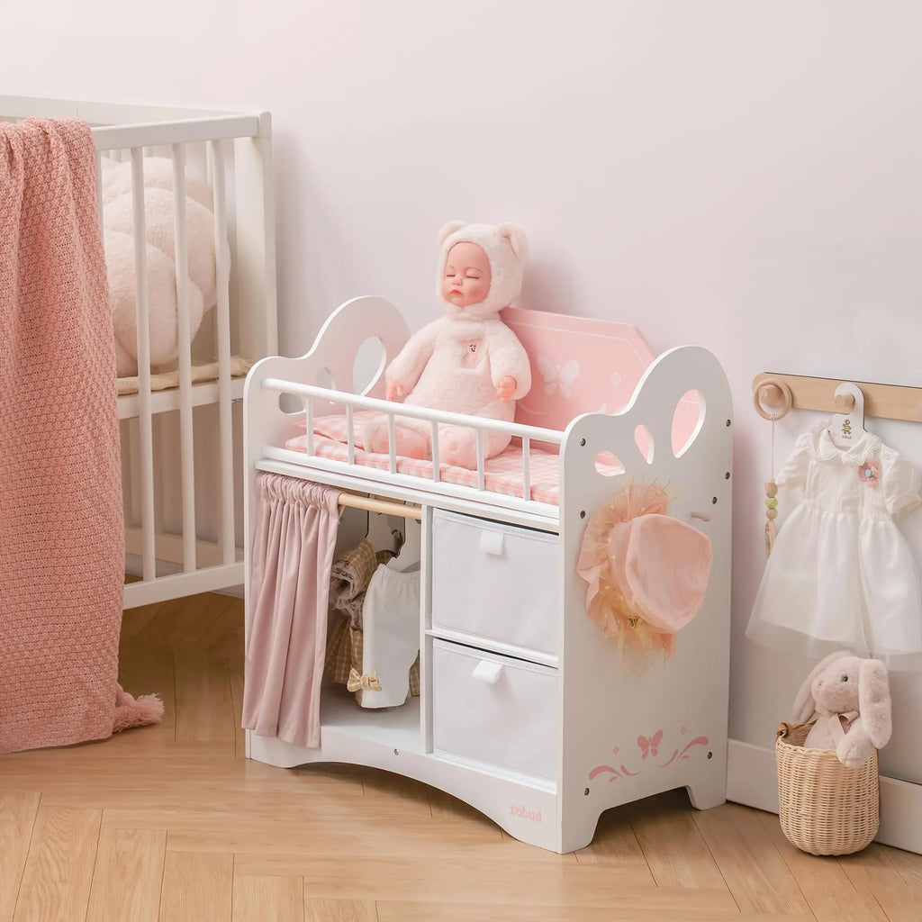 Montessori Doll Bed with Storage and Closet
