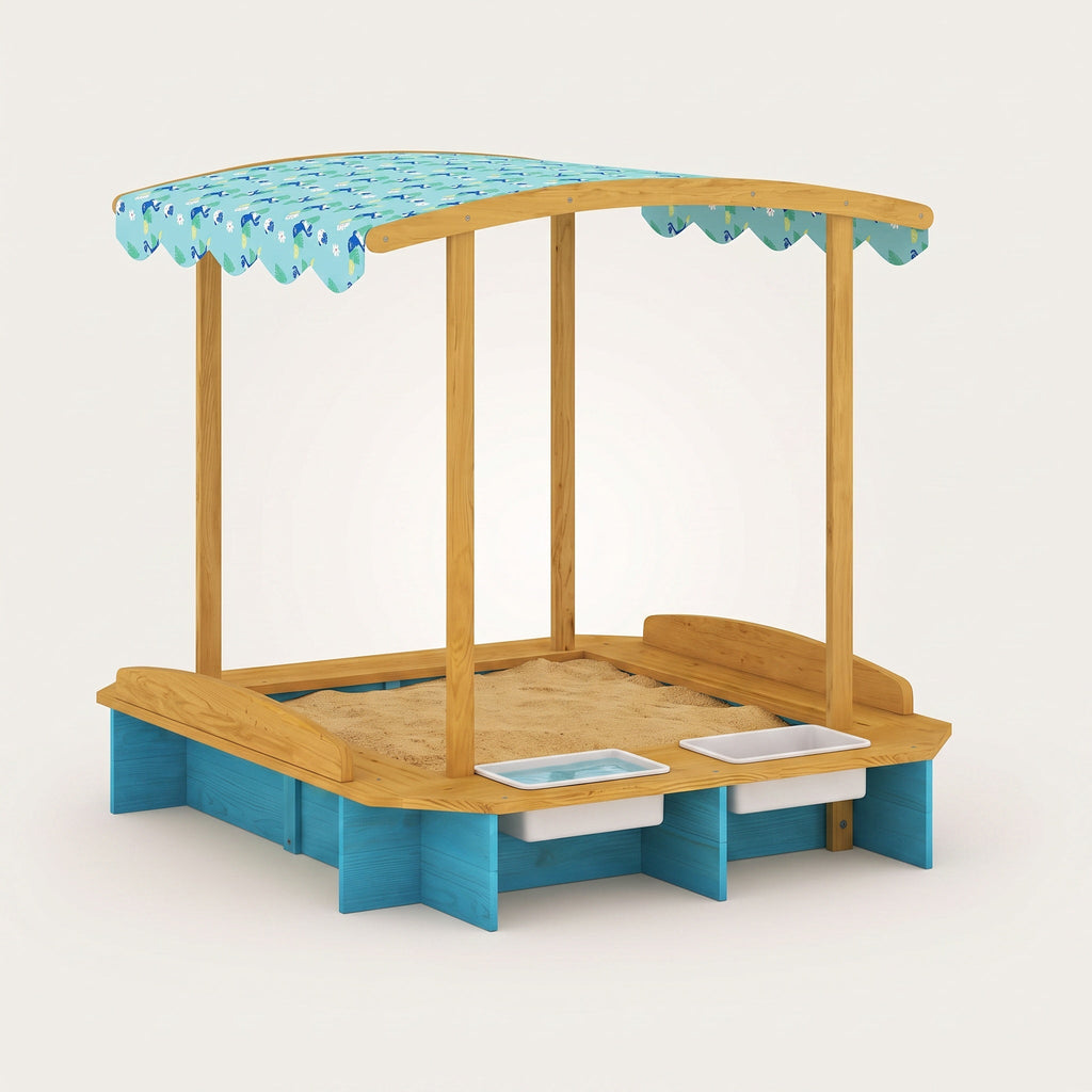 Montessori Sandbox with a Roof