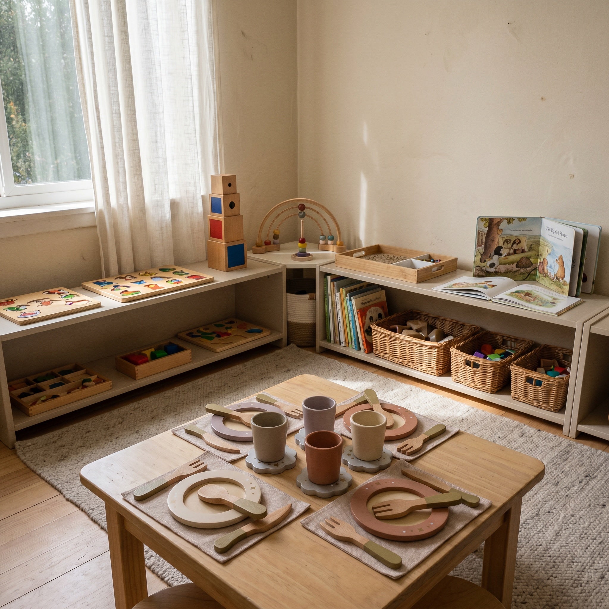 Montessori Wooden Tableware Set