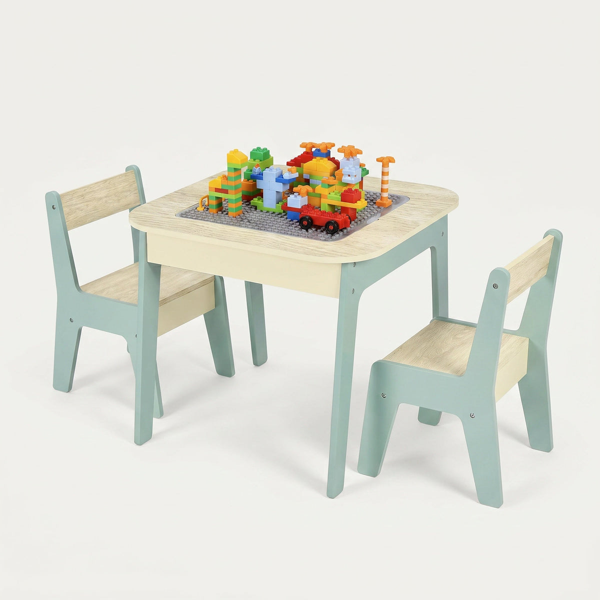 4-in-1 Montessori Activity Table with Chairs