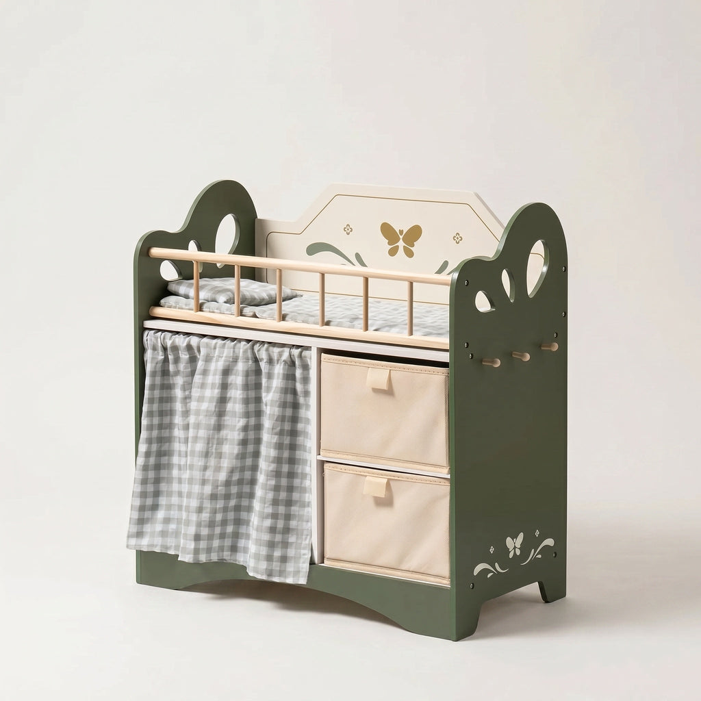 Montessori Doll Bed with Storage and Closet