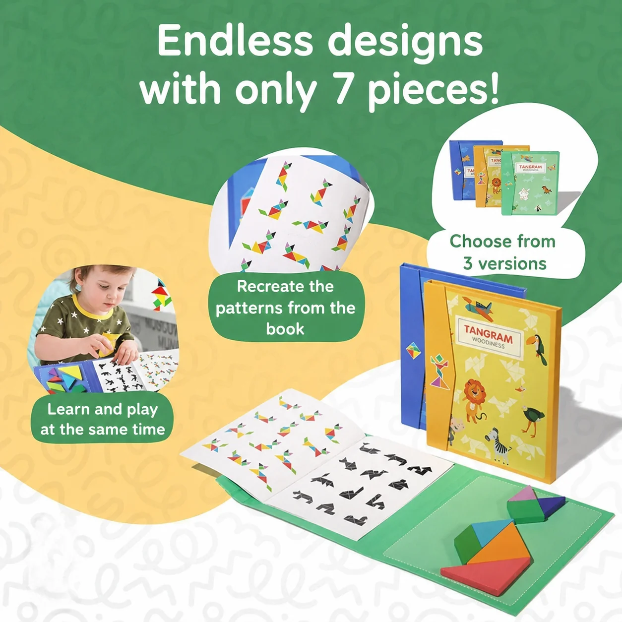 Montessori Magnetic Tangram Book