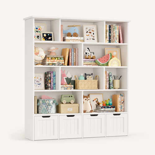 Kids Toy Storage 4 Drawers 11 Shelves