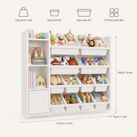 Kids Toy Storage 8 Boxes 4 Shelves Montessori & Toys