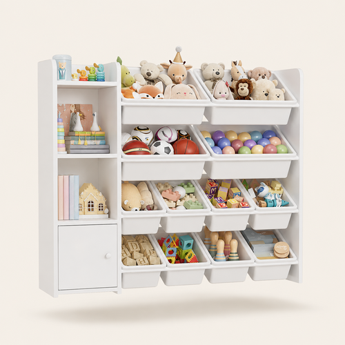 Kids Toy Storage 8 Boxes 4 Shelves