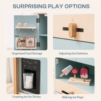 Kids Wooden Play Kitchen Full Set Blue Montessori & Toys
