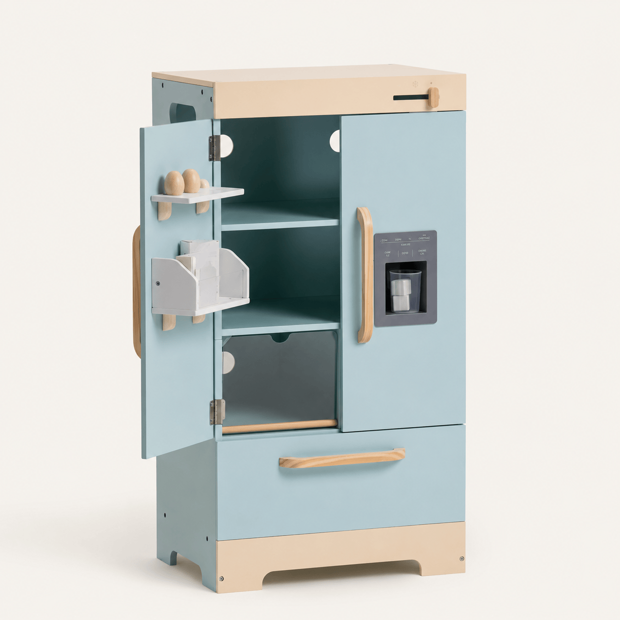 Kids Wooden Play Kitchen Full Set Blue Montessori & Toys