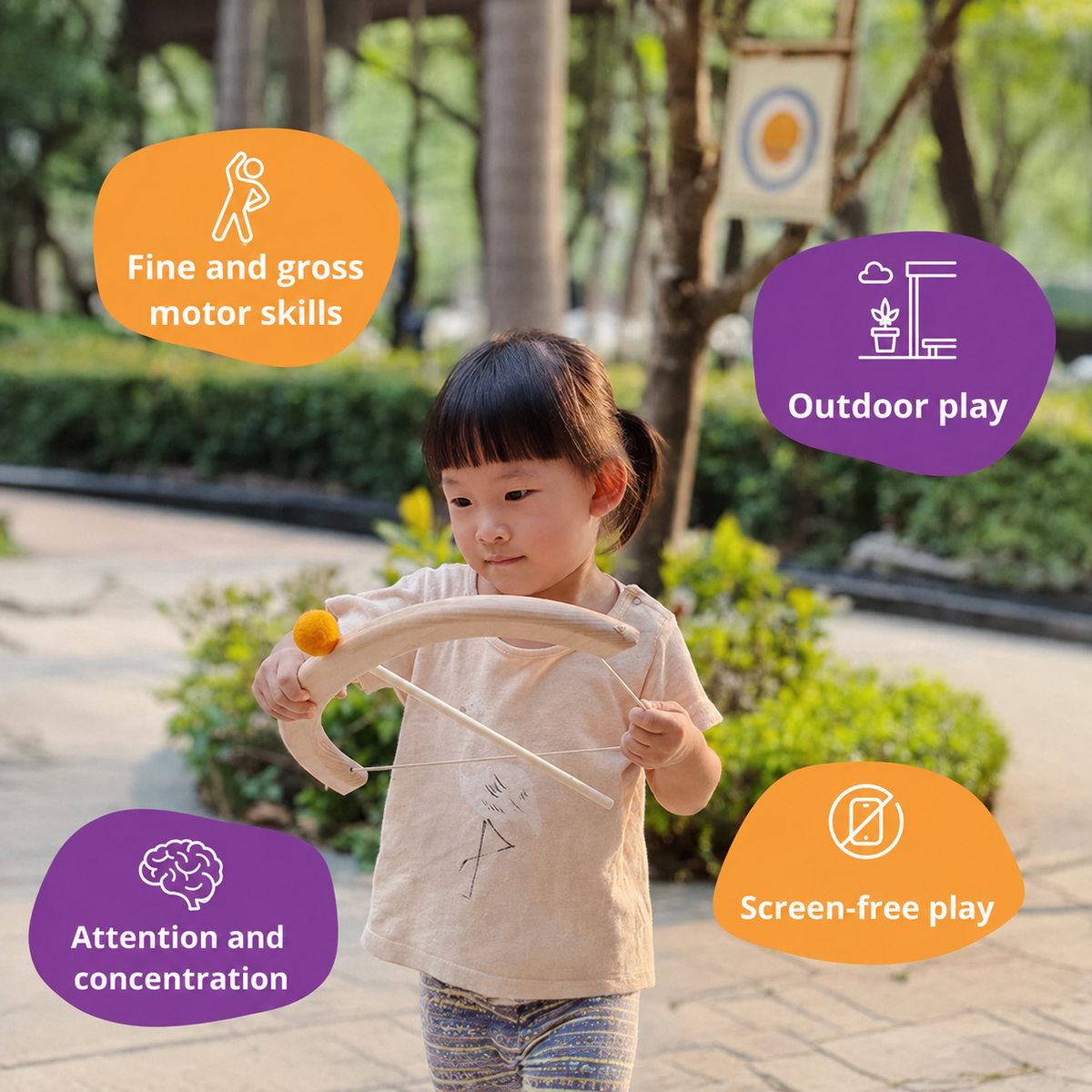 Montessori Bow and Arrow Kit L'atelier Montessori