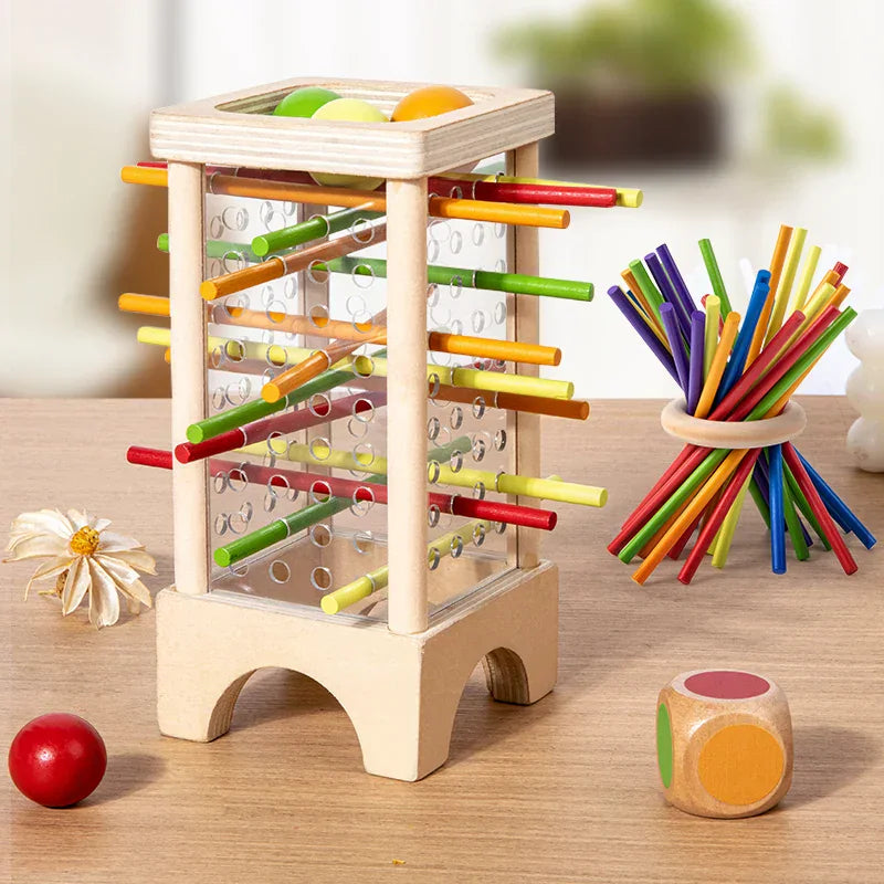 Montessori Colorful Bead & Rod Tower L'atelier Montessori