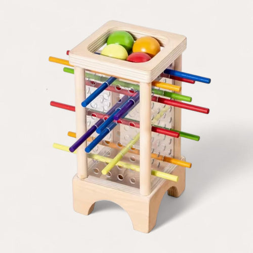 Montessori Colorful Bead & Rod Tower