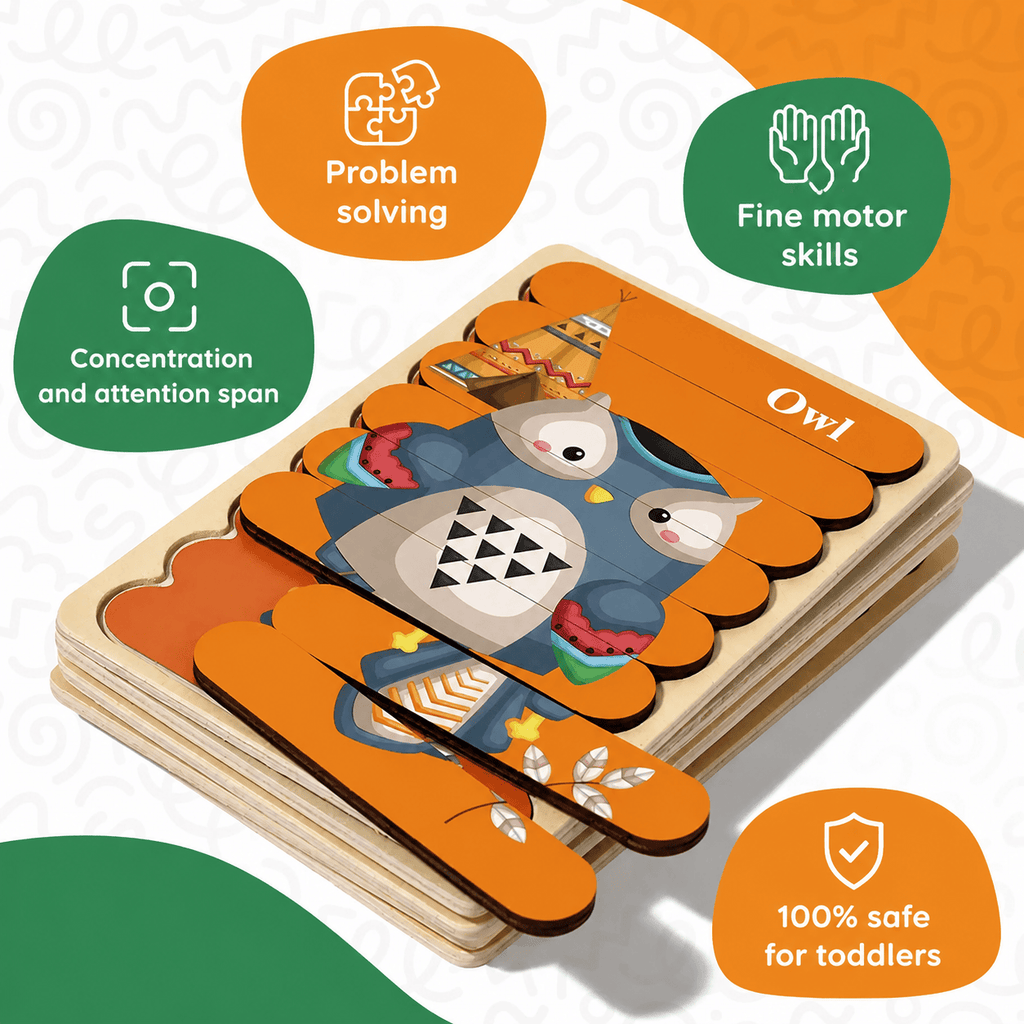 Montessori Double-Sided Puzzles L'atelier Montessori