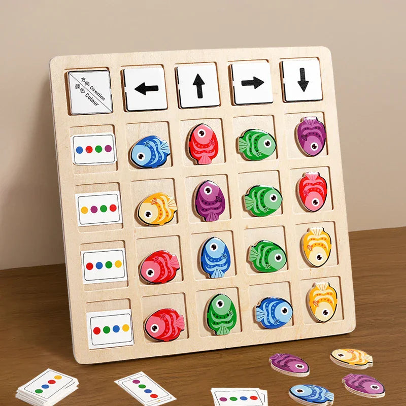 Montessori Fish Color Coordination Puzzle L'atelier Montessori