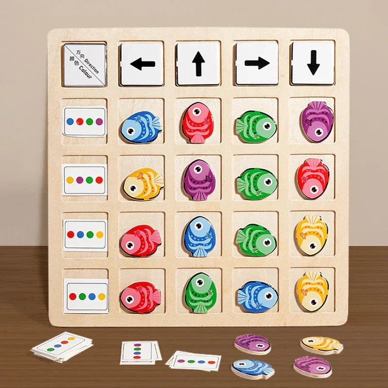 Montessori Fish Color Coordination Puzzle L'atelier Montessori