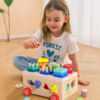 Montessori Geometric Shape Stacking Toy L'atelier Montessori