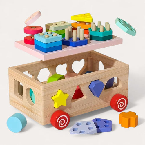 Montessori Geometric Shape Stacking Toy