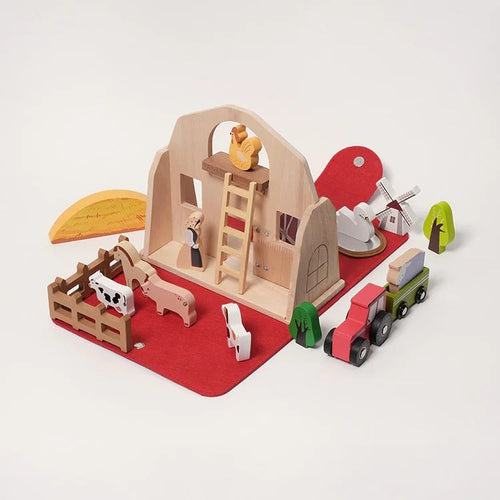Montessori Portable Farm Playset