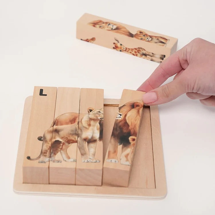 Montessori Wooden Animal Puzzles L'atelier Montessori