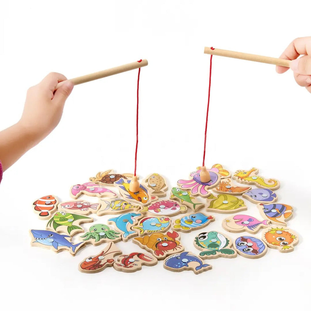 Montessori Wooden Fishing Game L'atelier Montessori
