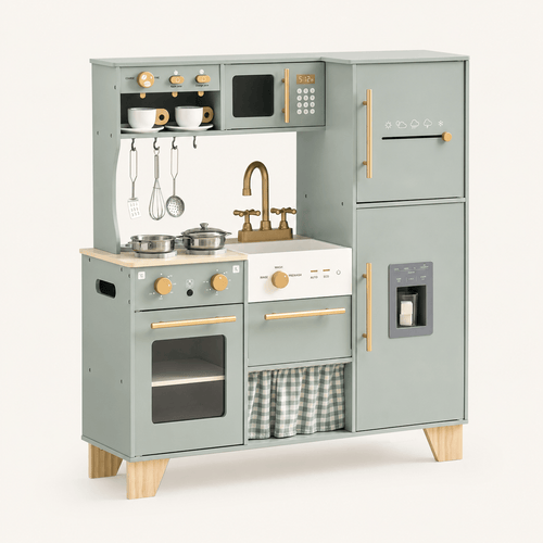 Montessori Wooden Play Kitchen Corner Set