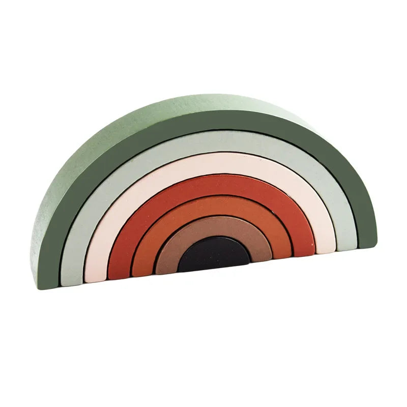 Montessori Wooden Rainbow Puzzle L'atelier Montessori