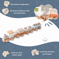 Montessori Wooden Train L'atelier Montessori