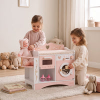 6-in-1 Wooden Changing Table for Montessori Dolls