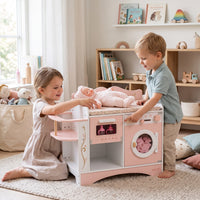 6-in-1 Wooden Changing Table for Montessori Dolls