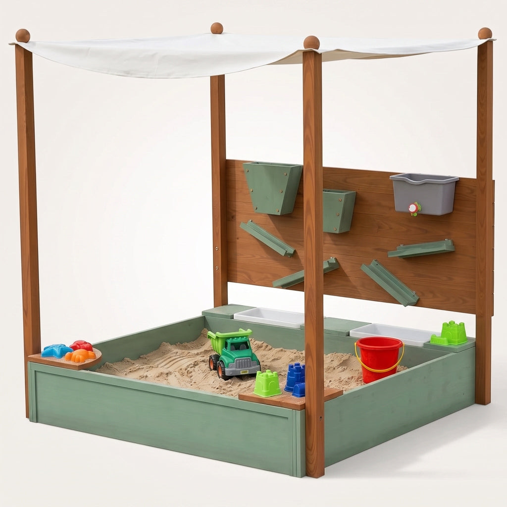 Montessori Sandbox with Water Play Set