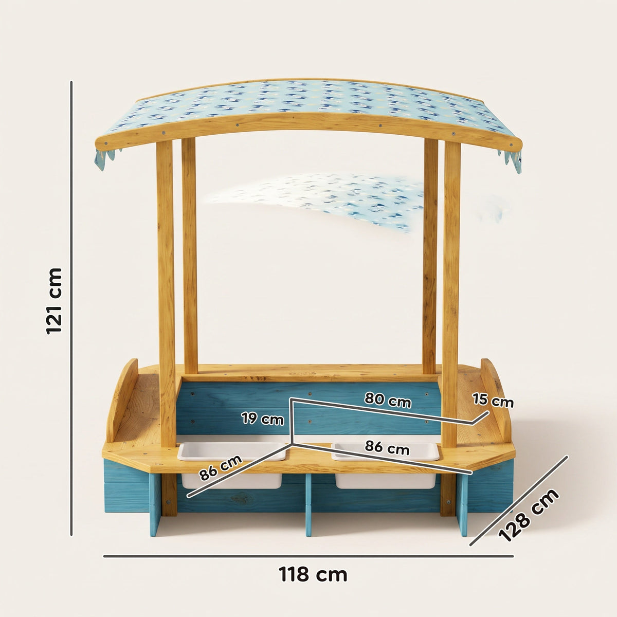Montessori Sandbox with a Roof